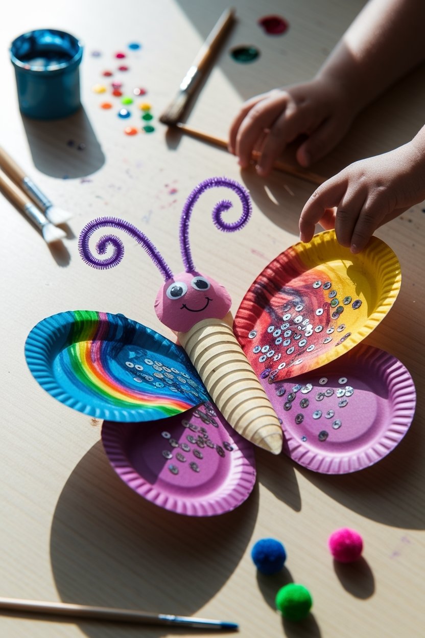 10 Butterfly Crafts For Kids That Spark Creativity 2 Paper plate butterfly craft