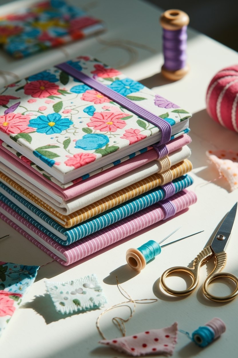 20 Scrap Fabric Projects You Can Sew In An Afternoon 21 Personalized fabric notebook covers