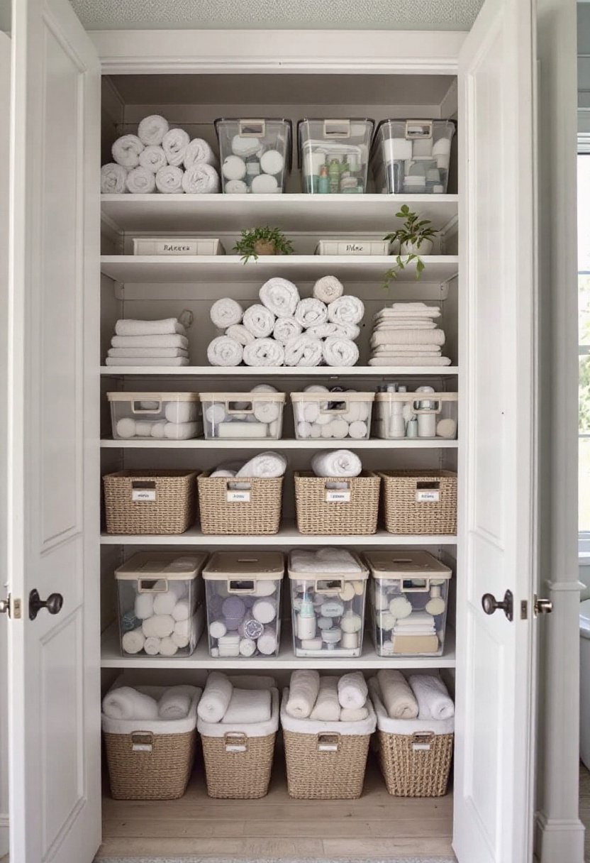17 Easy Bathroom Closet Organization Tips 18 Regular bathroom closet maintenance