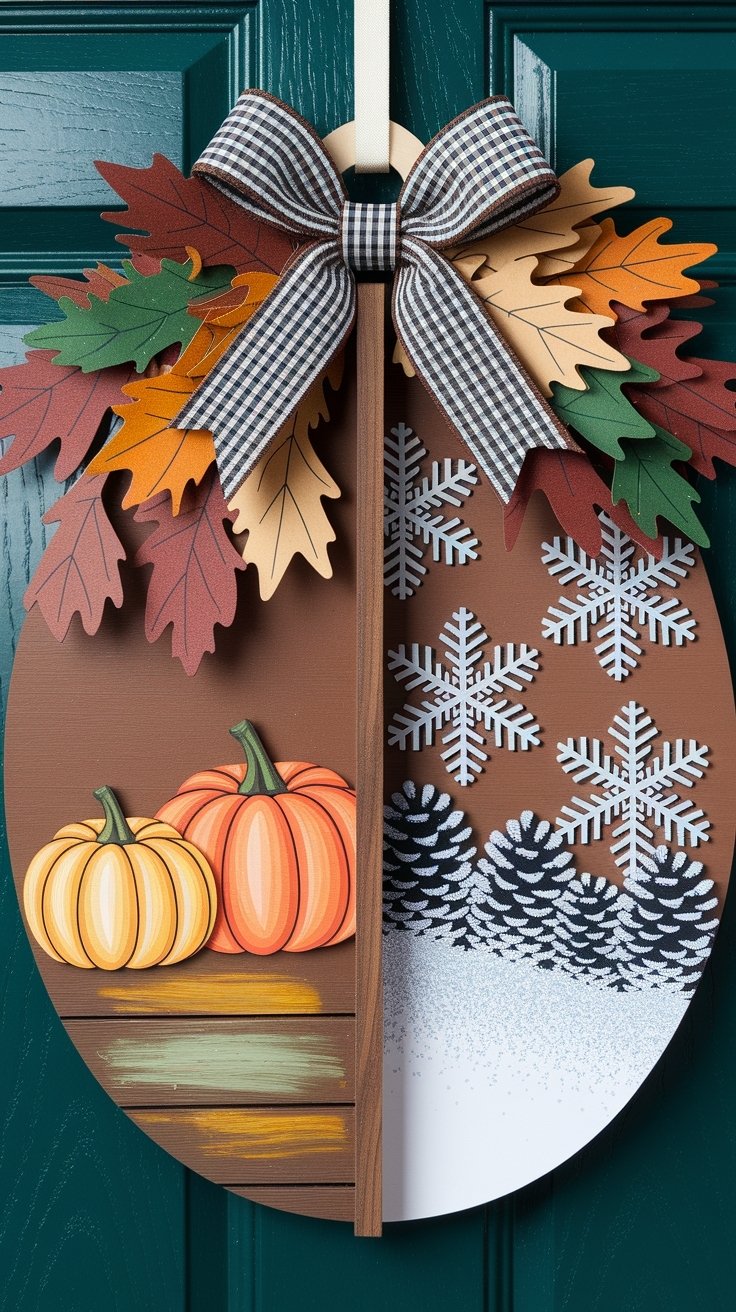 25 Dollar Tree Diy Crafts For Adults 9 Reversible seasonal door decor