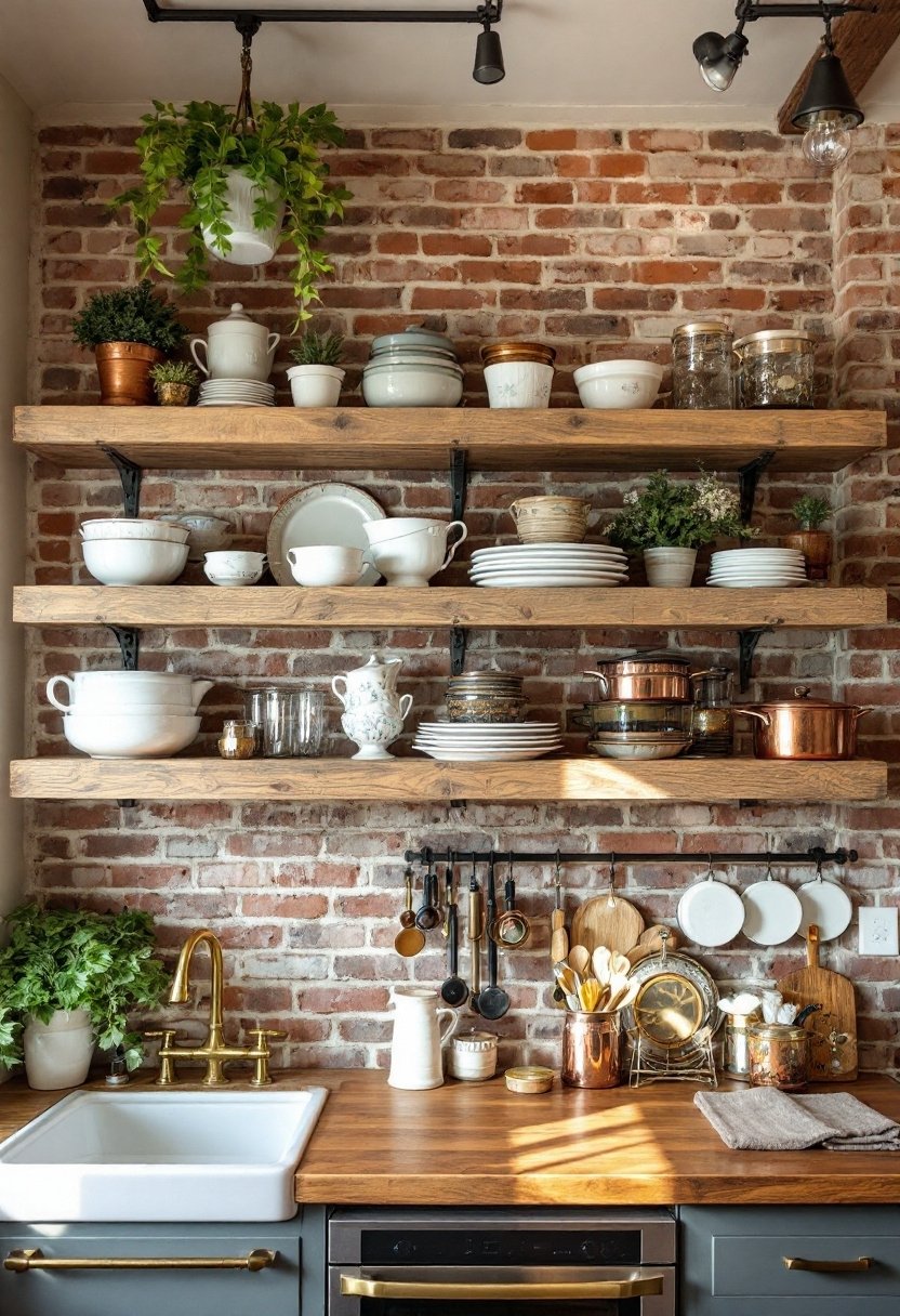 20 Stylish Kitchen Open Shelving Ideas 8 Rustic charm unique storage