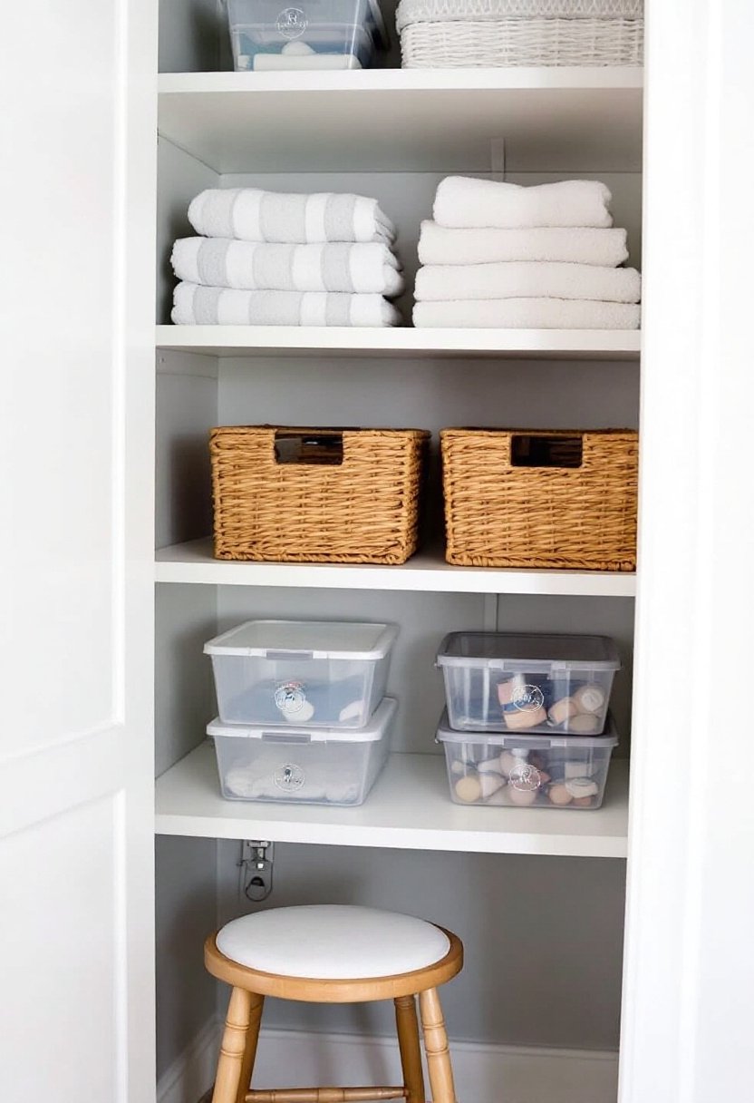 17 Easy Bathroom Closet Organization Tips 16 Safe and accessible storage