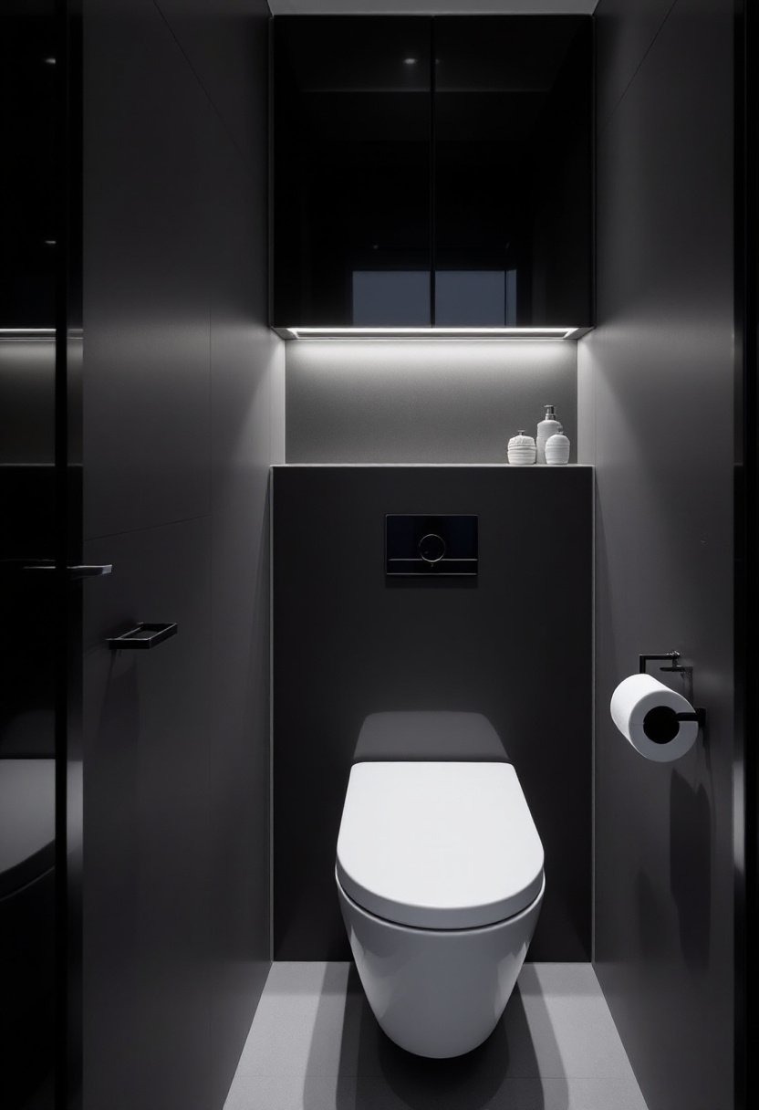20 Tiny Bathroom Ideas That Wow 6 Sleek space saving bathroom design
