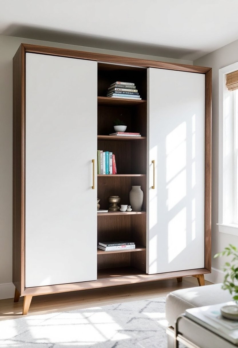 15 Ikea Billy Bookcase Hacks You'Ll Love 3 Sleek storage with doors