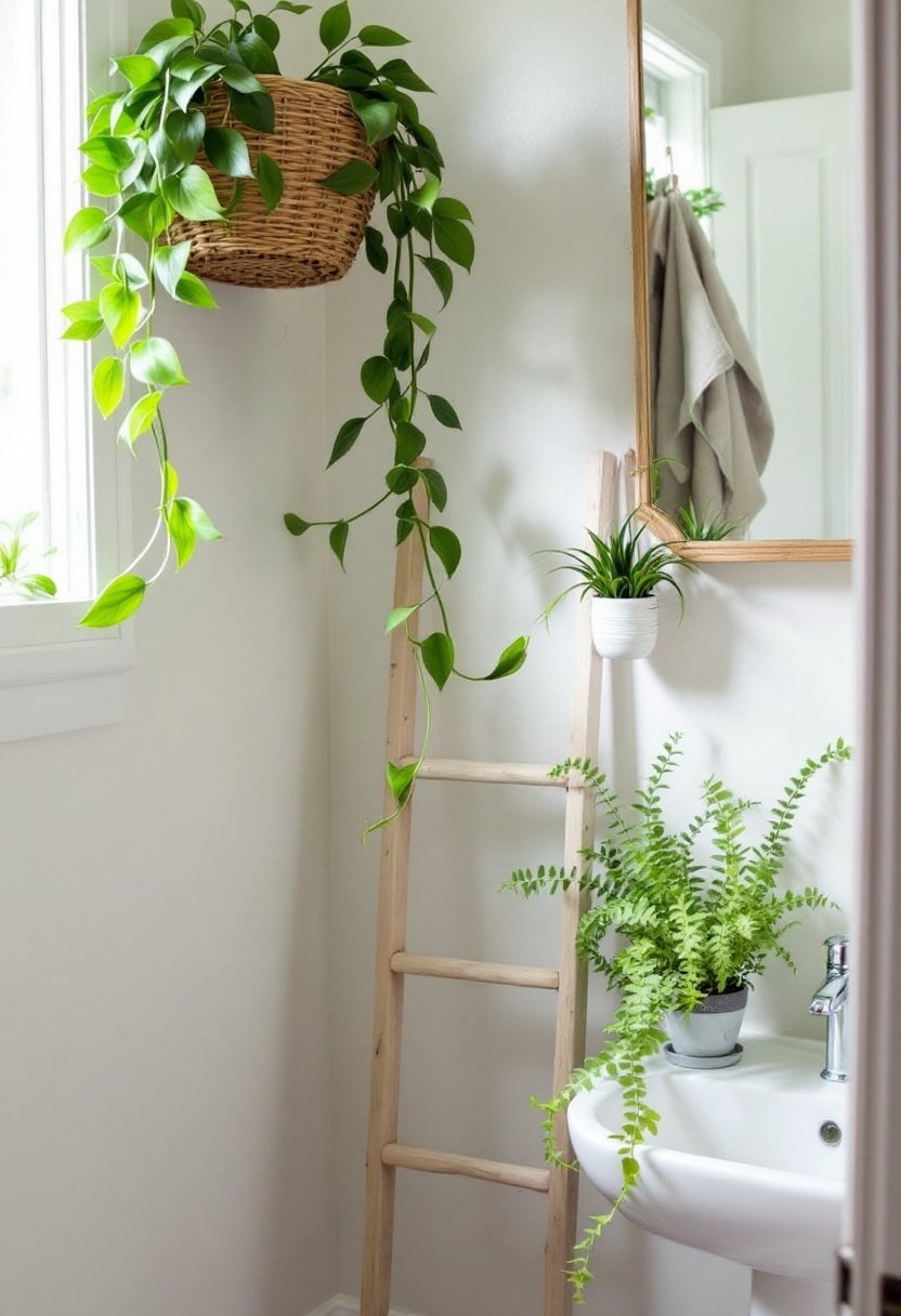 20 Tiny Bathroom Ideas That Wow 18 Small air purifying plants