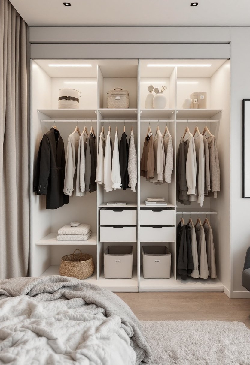 15 Budget-Friendly Small Bedroom Makeover Ideas 13 Smart closet organization tools