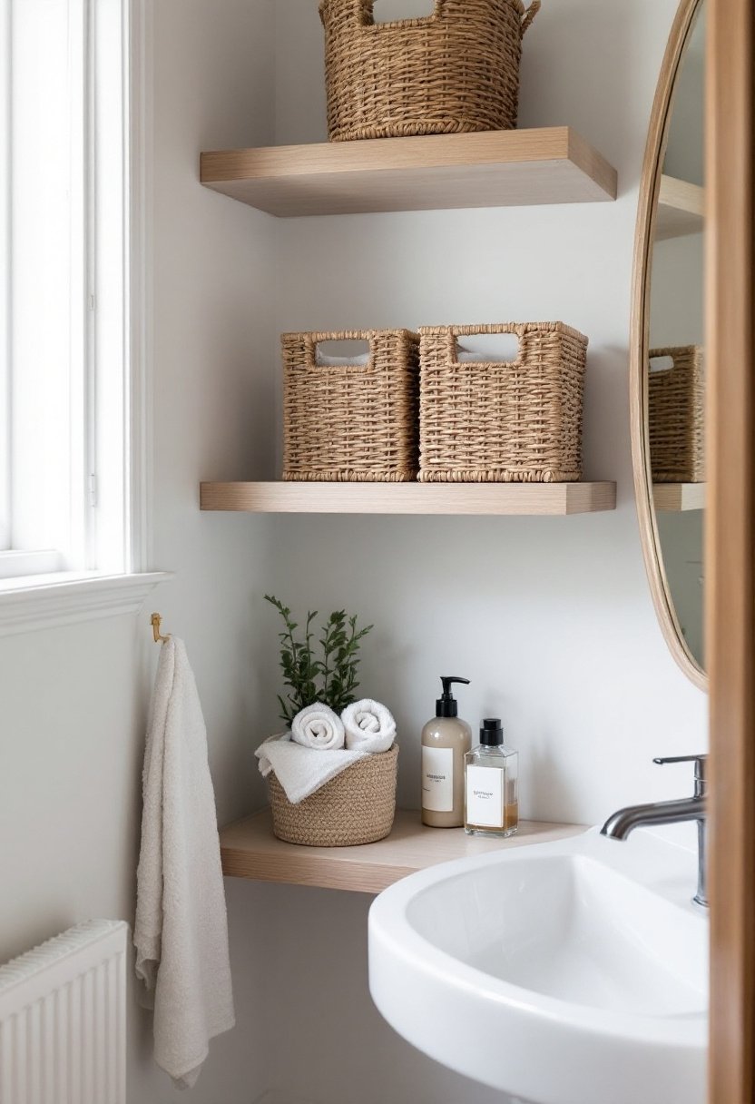 20 Tiny Bathroom Ideas That Wow 19 Smart storage for bathrooms