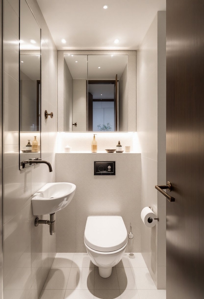 20 Tiny Bathroom Ideas That Wow 10 Space saving bathroom fixtures