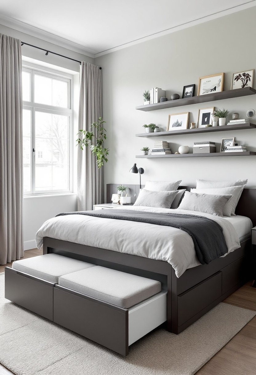21 Bedroom Organization Ideas That Work 3 Space saving multi functional furniture