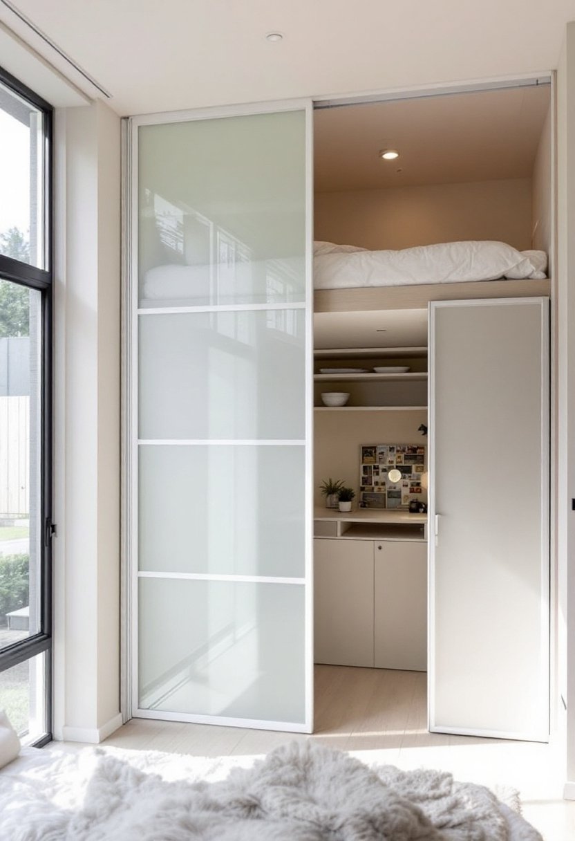 20 Small Bedroom Ideas To Maximize Space 17 Space saving sliding door solutions