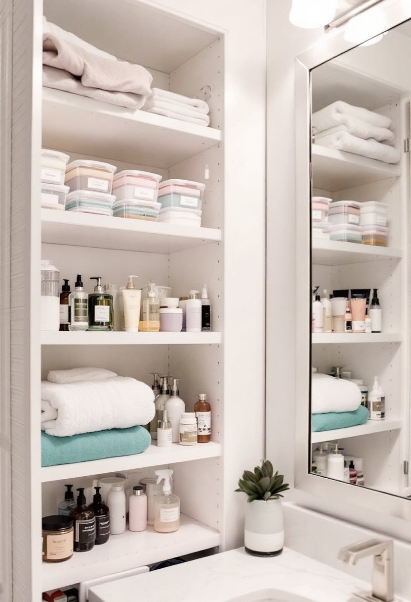 17 Easy Bathroom Closet Organization Tips 10 Store items at eye level