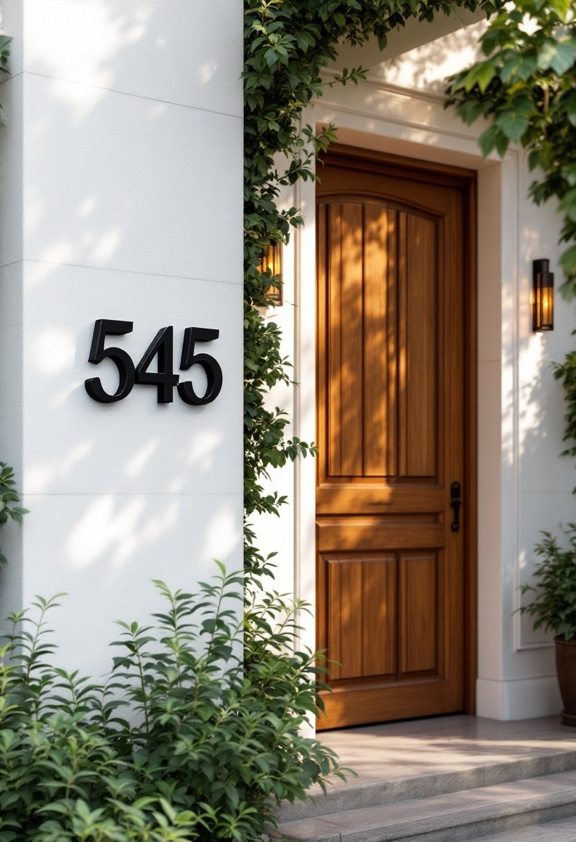 15 Beautiful Front Door Entryway Ideas 9 Stylish illuminated house numbers