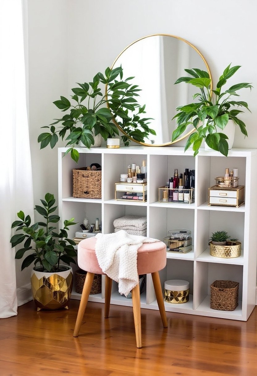 20 Stylish Ikea Kallax Ideas For Storage 15 Stylish vanity storage solution