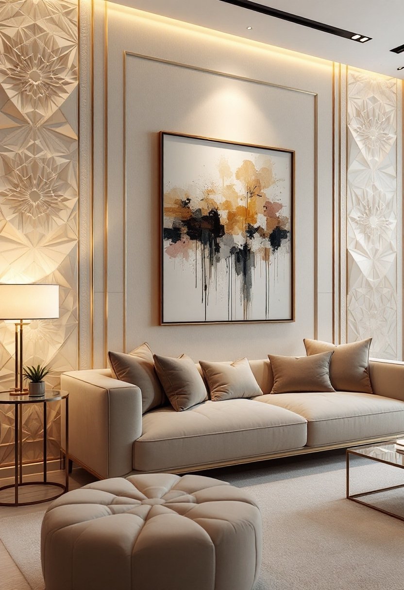 20 Stunning Living Room Wall Decor Ideas 4 Textured panels for depth