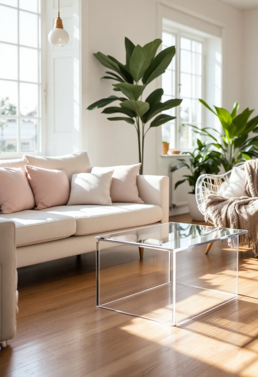 21 Cozy Small Sitting Room Ideas For Every Budget 11 Transparent furniture enhances space