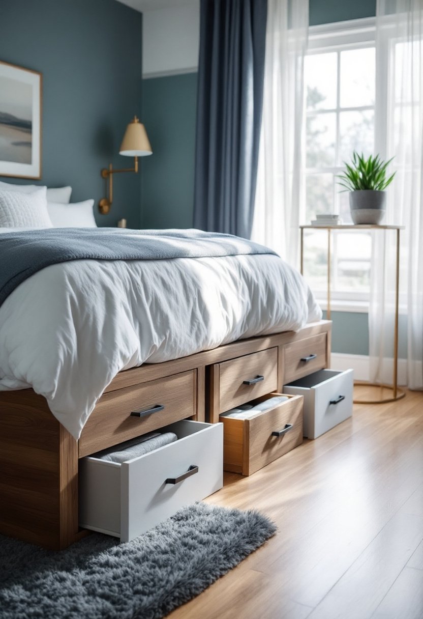 15 Budget-Friendly Small Bedroom Makeover Ideas 6 Under bed storage solutions