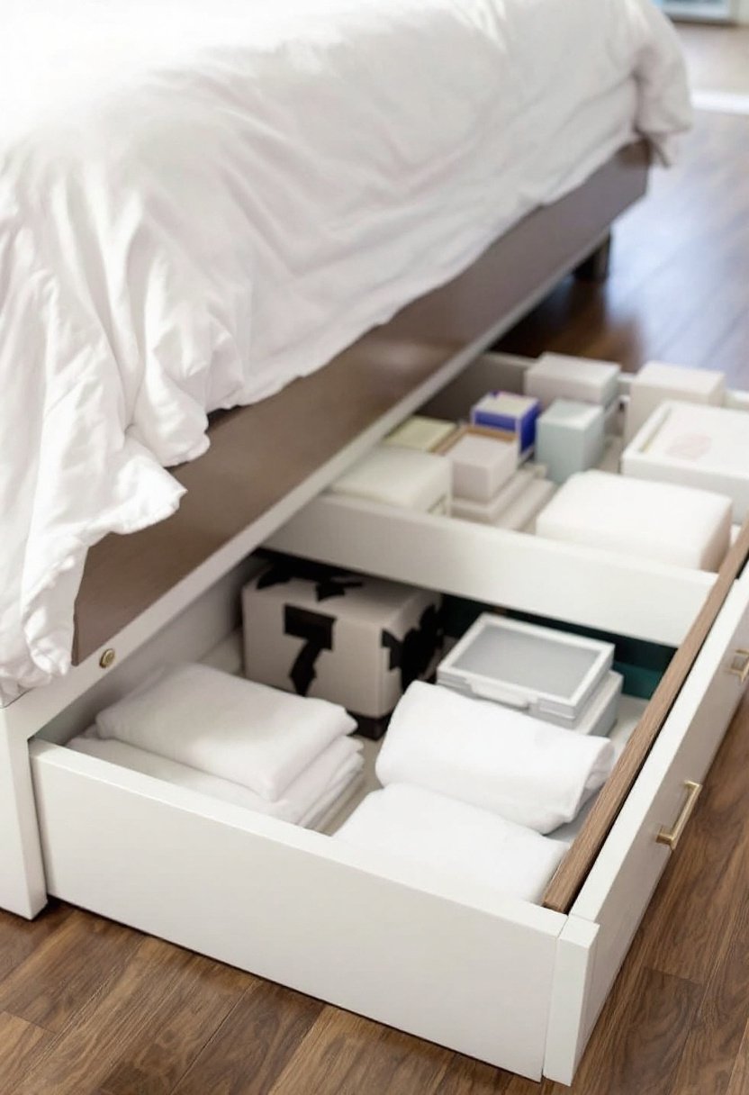 21 Bedroom Organization Ideas That Work 2 Under bed storage solutions maximized