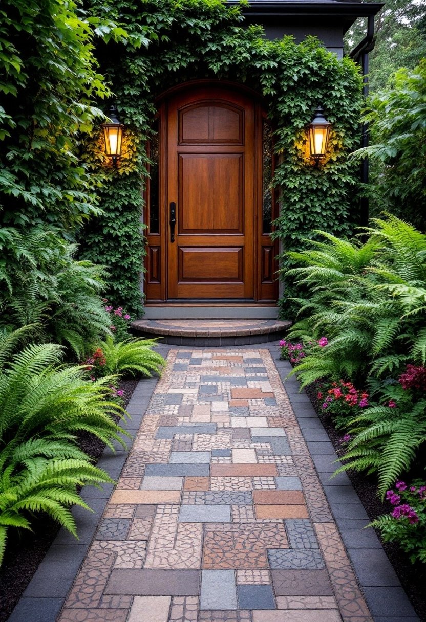 15 Beautiful Front Door Entryway Ideas 12 Unique eco friendly pathway design
