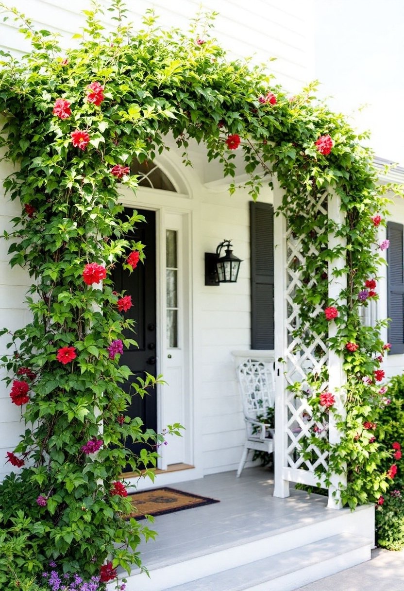 15 Front Porch Landscaping Ideas For Curb Appeal 12 Vertical gardening with vines