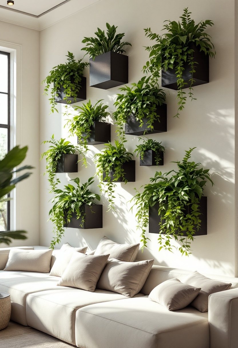 20 Stunning Living Room Wall Decor Ideas 7 Vertical gardens for decor