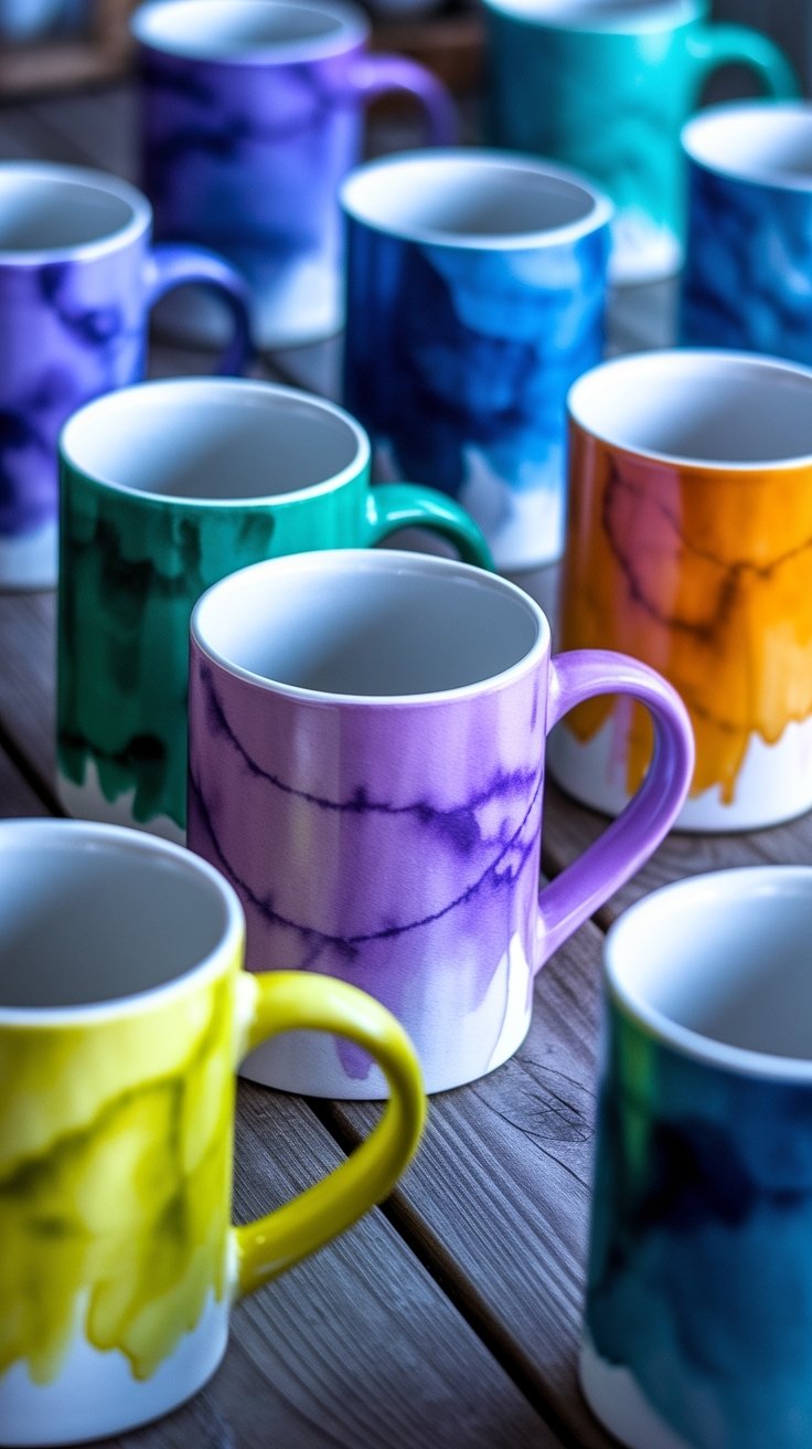 20 Beautiful Mug Painting Ideas 4 Vibrant watercolor mug designs