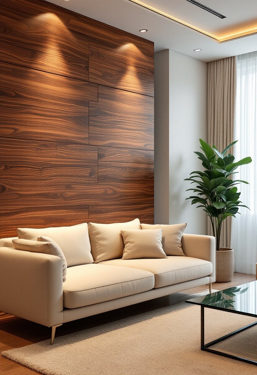 20 Stunning Living Room Wall Decor Ideas 12 Warmth of reclaimed wood