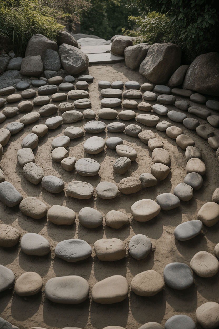 15 Garden Rock Art Ideas To Transform Your Outdoor Space 8 8. Rock labyrinths