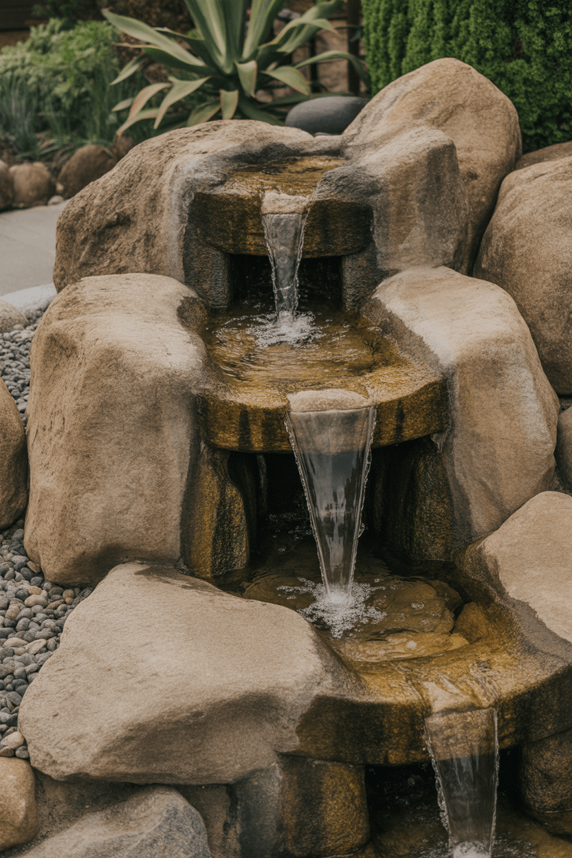 15 Garden Rock Art Ideas To Transform Your Outdoor Space 9 9. Rock water features