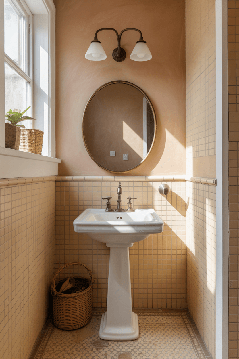 15 Small Powder Room Ideas To Maximize Style And Function 5 4. Opt for a pedestal sink