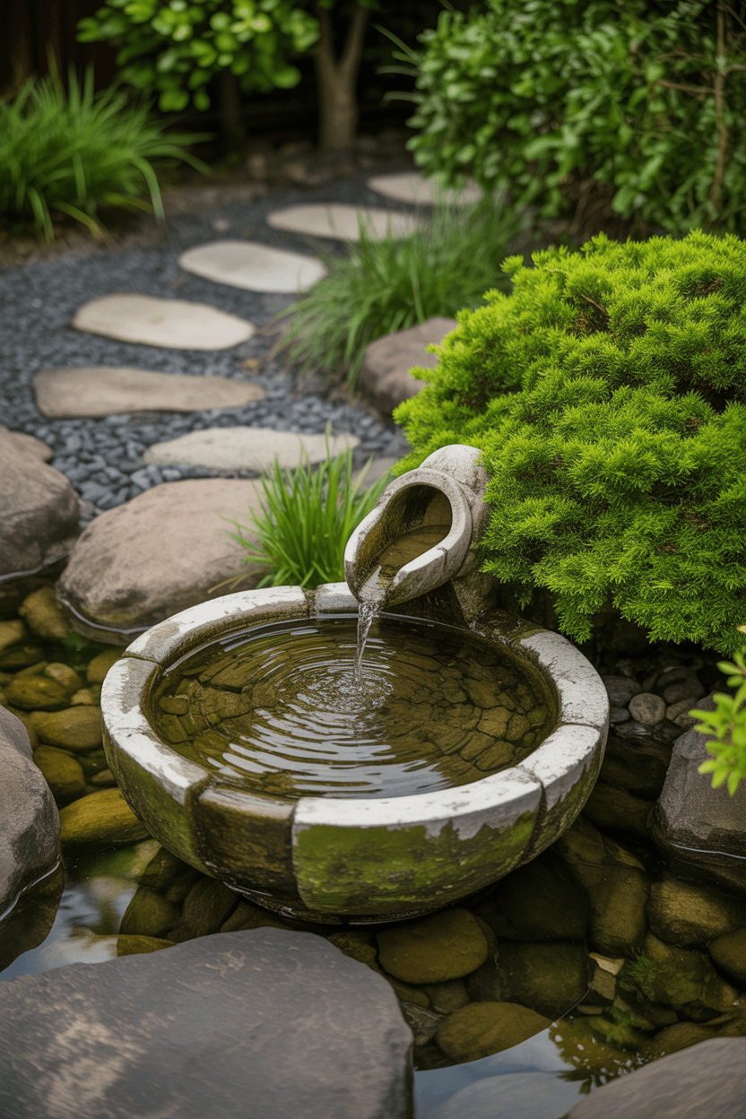 15 Small Japanese Garden Design Ideas To Transform Your Space 4 3. Incorporate a miniature water feature