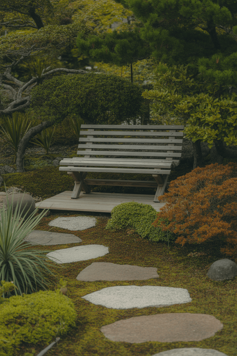 15 Small Japanese Garden Design Ideas To Transform Your Space 9 8. Add a bench for contemplation