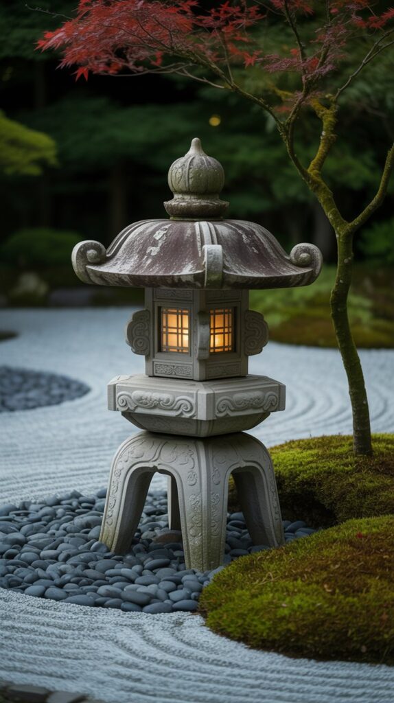 15 Small Japanese Garden Design Ideas To Transform Your Space 3 Add a stone lantern for ambiance