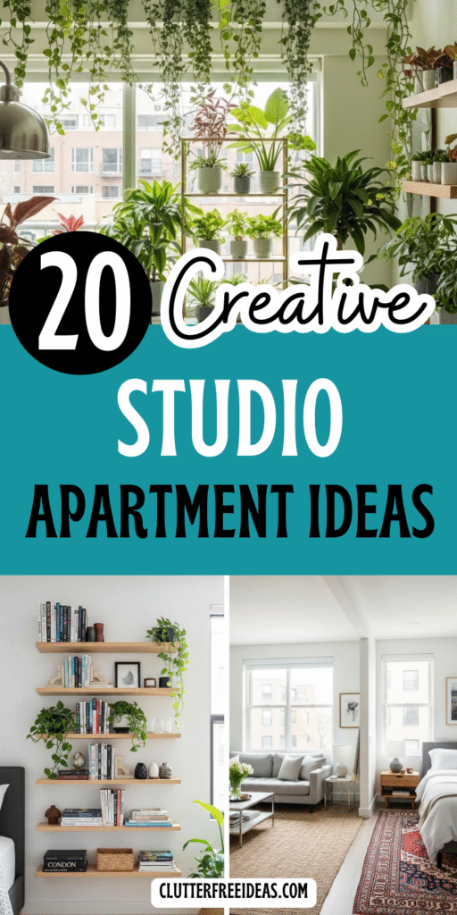 20 Stunning Studio Apartment Ideas That'Ll Transform Your Space 1 Creative studio apartment ideas